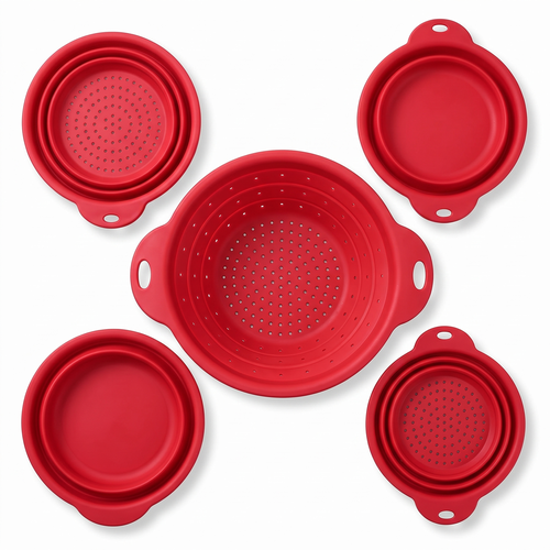 silicone colander bowl set