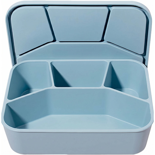 4 Compartment Hard-Shell Food Grade Silicone Lunch Box with Lids