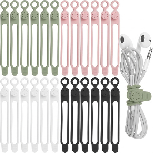 Silicone Cable Straps Cord Organizer for Bundling Earphone