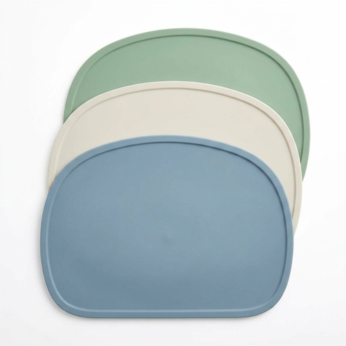 Silicone Placemats with Raised Edges for Kids