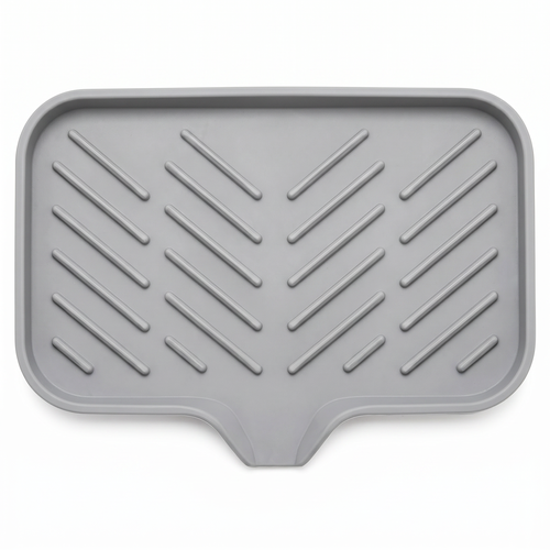 Silicone Sponge Holder for Kitchen Sink With Drain Spout, Self Draining, Kitchen