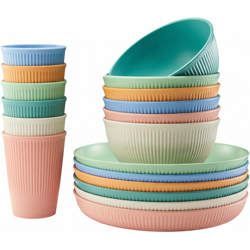 Unbreakable Plates and Bowls Set - Cups Sets, Dinner Plates
