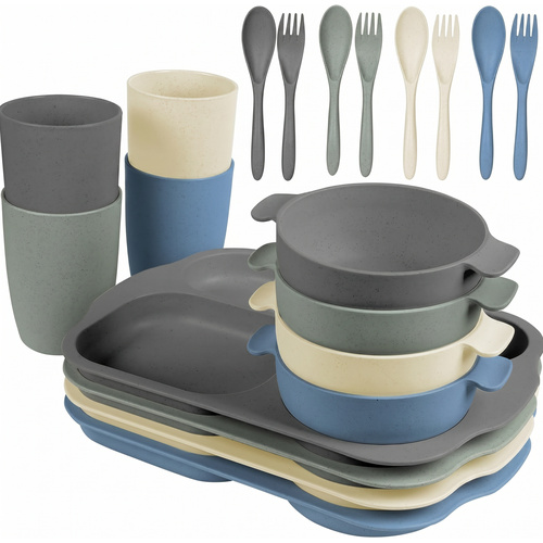 shopwithgreen Wheat Straw Dinnerware Cutlery Set