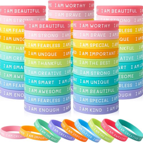 Inspirational Wristbands for Students – Self-Affirmation Phrase Bracelet